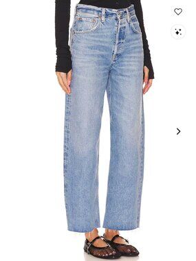 Citizens Of Humanity Ayla Denim Raw-hem Crop Jeans Sodapop Medium Indigo, 28